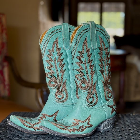Old Gringo Shoes - Old Gringo Turquoise and Brown Cowboy Boots